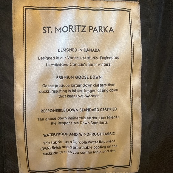 Babaton St. Moritz Parka size small black coat. EUC - Picture 4 of 6